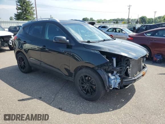 2014 Hyundai Tucson Limited with VIN KM8JUCAG5EU839322, listed as a Copart auction lot 64843015 with 155,956 mi miles and Salvage title. Bid and sale history available at DreamBid. Image 4.