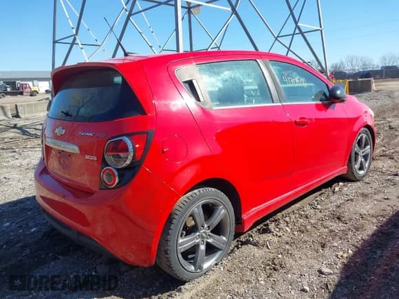 2014 Chevrolet Sonic RS with VIN 1G1JG6SB8E4224403, listed as a IAAI auction lot 41709181 with 156,563 mi miles and . Bid and sale history available at DreamBid. Image 13.