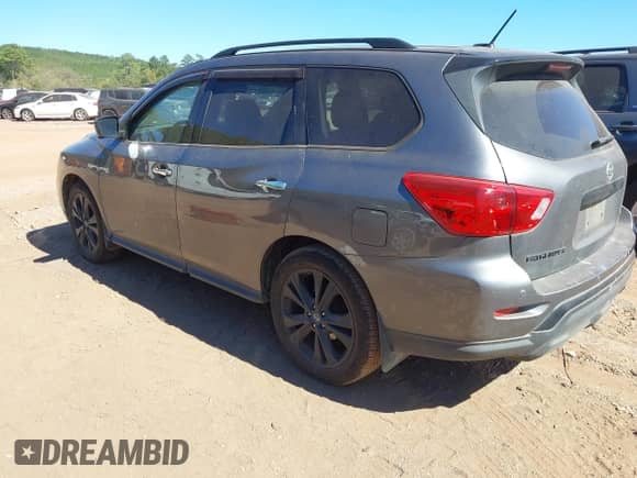 2018 Nissan Pathfinder SV with VIN 5N1DR2MN0JC677439, listed as a IAAI auction lot 43446831 with 180,185 mi miles and . Bid and sale history available at DreamBid. Image 3.