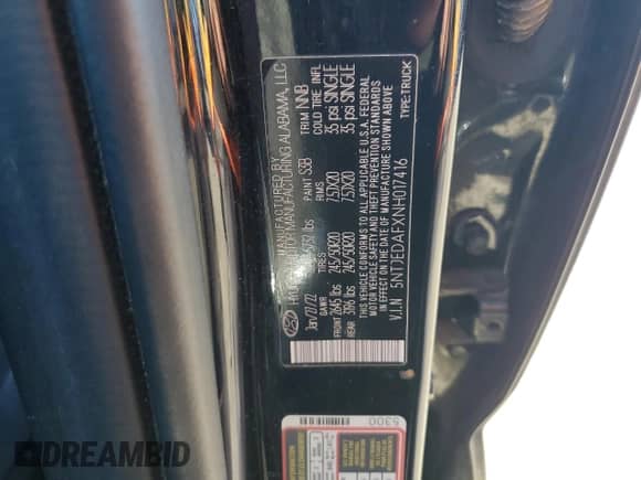 2022 Hyundai Santa Cruz Limited z VIN 5NTJEDAFXNH017416, wystawiony jako Copart lot #82263175 z przebiegiem 49 098 mil mil oraz Szkoda całkowita • Salvage title. Historia ofert i sprzedaży dostępna na DreamBid. Obrazek 12.