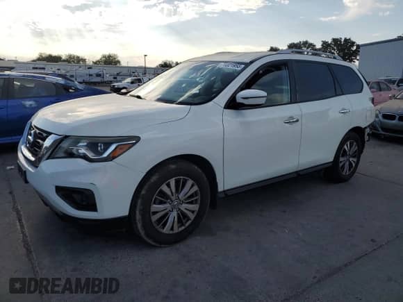 2017 Nissan Pathfinder SL with VIN 5N1DR2MN6HC637490, listed as a Copart auction lot 70321955 with 93,545 mi miles and Salvage title. Bid and sale history available at DreamBid. Image 1.