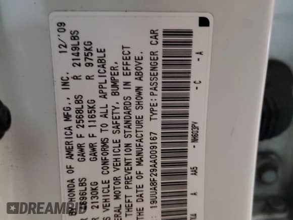 2010 Acura TL с VIN 19UUA8F29AA009167, выставлен на аукционе Copart как лот 82310855 с пробегом 110 523 миль миль и Списание • Salvage title. История ставок и продаж доступна на DreamBid. Изображение 12.