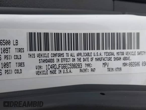 2014 Dodge Durango Special Service z VIN 1C4RDJFG6EC598283, wystawiony jako IAAI lot #41577695 z przebiegiem 81 074 mil mil oraz . Historia ofert i sprzedaży dostępna na DreamBid. Obrazek 9.