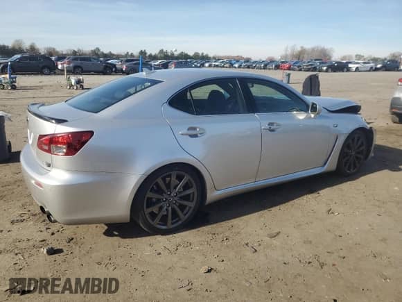 2008 Lexus IS F with VIN JTHBP262585003921, listed as a Copart auction lot 82384074 with 104,117 mi miles and Salvage title. Bid and sale history available at DreamBid. Image 3.