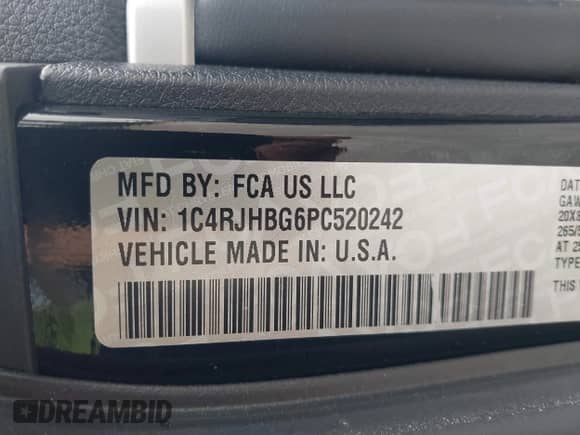 2023 Jeep Grand Cherokee Limited with VIN 1C4RJHBG6PC520242, listed as a IAAI auction lot 42698856 with Not provided miles and . Bid and sale history available at DreamBid. Image 9.