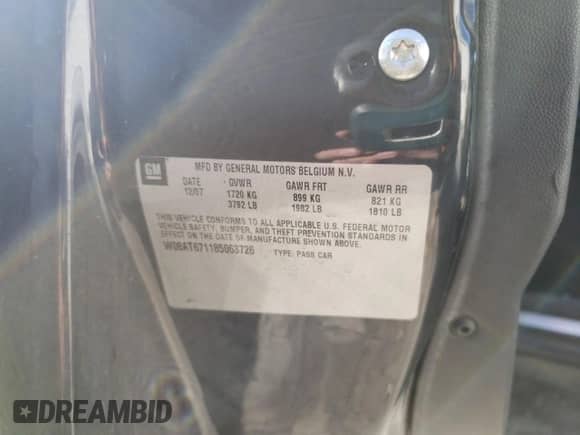 2008 Saturn Astra XR with VIN W08AT671185063726, listed as a Copart auction lot 80483264 with 96,349 mi miles and Salvage title. Bid and sale history available at DreamBid. Image 12.
