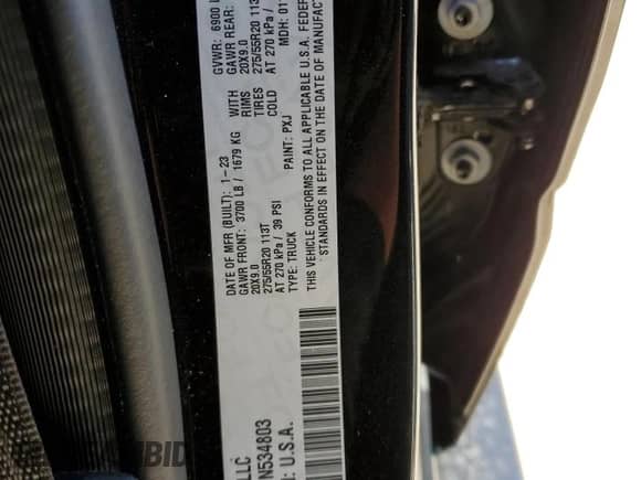 2023 Ram 1500 Big Horn z VIN 1C6RREFTXPN534803, wystawiony jako Copart lot #55435395 z przebiegiem 5 548 mil mil oraz Szkoda całkowita • Salvage title. Historia ofert i sprzedaży dostępna na DreamBid. Obrazek 12.