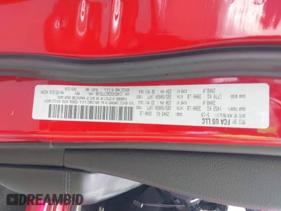 2019 Dodge Durango GT Plus с VIN 1C4RDHDG3KC779106, выставлен на аукционе IAAI как лот 42667775 с пробегом 67 720 миль миль и . История ставок и продаж доступна на DreamBid. Изображение 9.