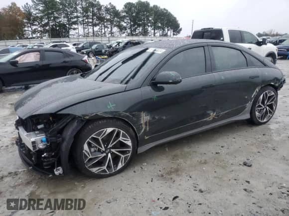 2023 Hyundai Ioniq 6 Limited с VIN KMHM54AA9PA045889, выставлен на аукционе Copart как лот 81153024 с пробегом 8 146 миль миль и Списание • Salvage title. История ставок и продаж доступна на DreamBid. Изображение 1.
