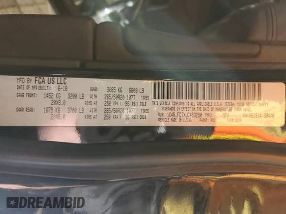 2018 Jeep Grand Cherokee Overland with VIN 1C4RJFCTXJC453250, listed as a Copart auction lot 64644784 with 194,353 mi miles and Salvage title. Bid and sale history available at DreamBid. Image 12.