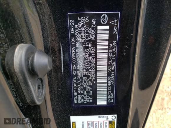 2022 Lexus RC 350 F Sport с VIN JTHGZ5DC9N5011934, выставлен на аукционе Copart как лот 63954914 с пробегом 10 858 миль миль и Списание • Salvage title. История ставок и продаж доступна на DreamBid. Изображение 12.