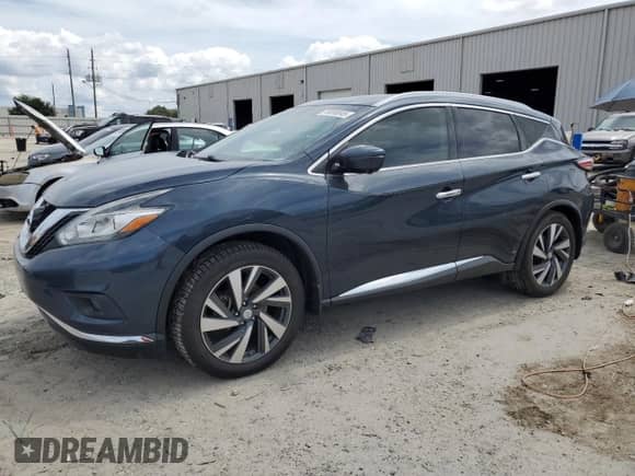 2015 Nissan Murano Platinum с VIN 5N1AZ2MG4FN289887, выставлен на аукционе Copart как лот 70096845 с пробегом 145 614 миль миль и Списание • Salvage title. История ставок и продаж доступна на DreamBid. Изображение 1.
