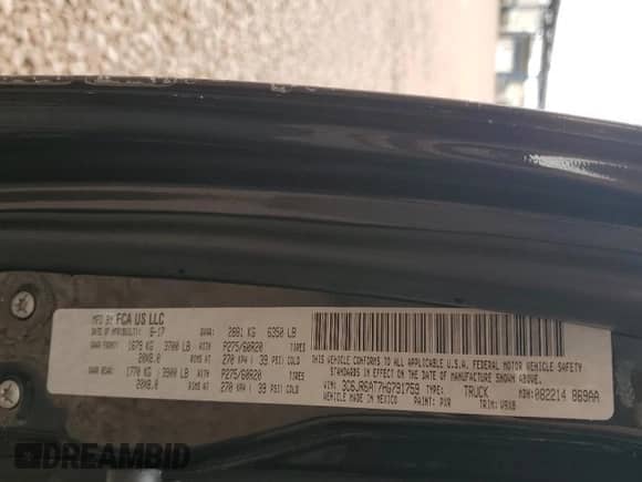 2017 Ram 1500 Express z VIN 3C6JR6AT7HG791759, wystawiony jako Copart lot #52816855 z przebiegiem 122 339 mil mil oraz Szkoda całkowita • Salvage title. Historia ofert i sprzedaży dostępna na DreamBid. Obrazek 12.