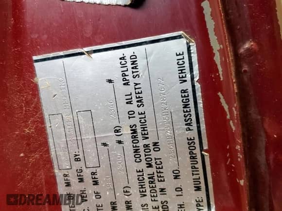 1987 Dodge RAM with VIN 2B6HB23T5HK287672, listed as a Copart auction lot 60912255 with 89,317 mi miles and Clean title. Bid and sale history available at DreamBid. Image 13.