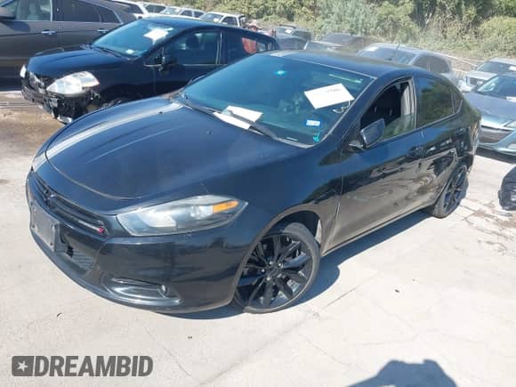 2016 Dodge Dart SXT Sport Blacktop with VIN 1C3CDFFA3GD802019, listed as a IAAI auction lot 43479786 with 196,950 mi miles and . Bid and sale history available at DreamBid. Image 2.