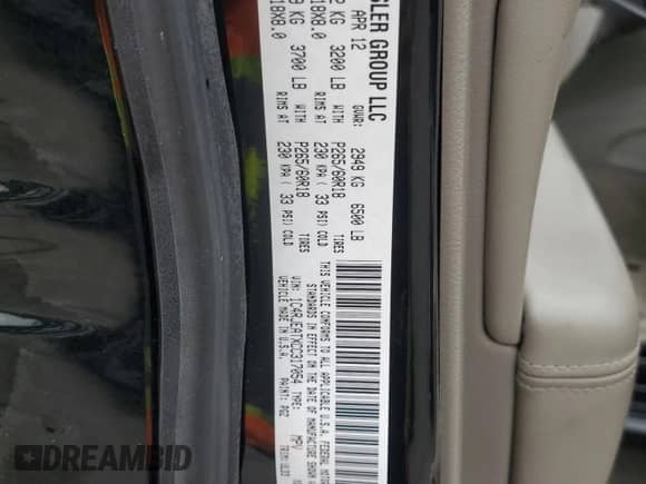 2012 Jeep Grand Cherokee Laredo с VIN 1C4RJEATXCC317054, выставлен на аукционе Copart как лот 63057615 с пробегом 159 633 миль миль и Списание • Salvage title. История ставок и продаж доступна на DreamBid. Изображение 14.