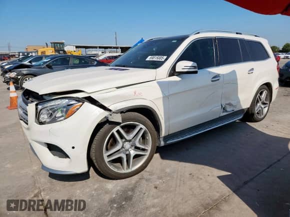 2017 Mercedes-Benz GLS 550 with VIN 4JGDF7DE0HA785832, listed as a Copart auction lot 69815005 with 139,264 mi miles and Salvage title. Bid and sale history available at DreamBid. Image 1.