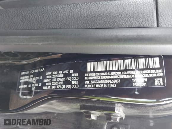 2017 Jeep Renegade Latitude с VIN ZACCJABB5HPE59867, выставлен на аукционе IAAI как лот 42884274 с пробегом 58 047 миль миль и . История ставок и продаж доступна на DreamBid. Изображение 9.