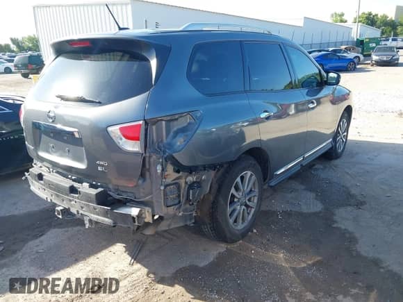 2015 Nissan Pathfinder SL with VIN 5N1AR2MM1FC629627, listed as a IAAI auction lot 42772530 with 97,913 mi miles and . Bid and sale history available at DreamBid. Image 4.