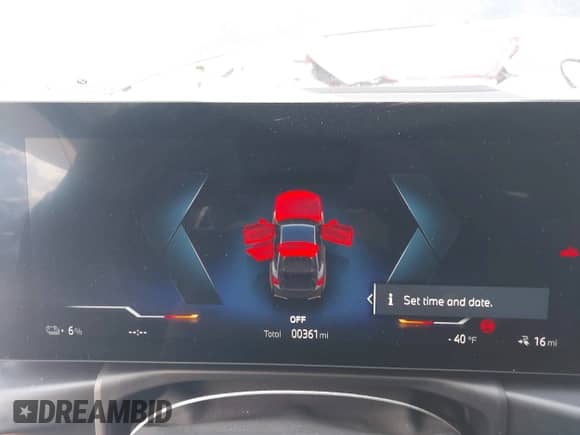 2025 BMW i4 xDrive40 with VIN WBY43HD03SFU60723, listed as a IAAI auction lot 41934522 with 361 mi miles and . Bid and sale history available at DreamBid. Image 7.