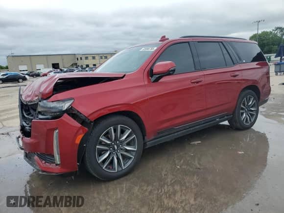 2021 Cadillac Escalade Sport with VIN 1GYS3FKL9MR226155, listed as a Copart auction lot 55998785 with 96,725 mi miles and Salvage title. Bid and sale history available at DreamBid. Image 1.