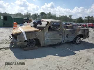 2005 Chevrolet Silverado 1500 Work Truck with VIN 1GCEC14X25Z202819, listed as a Copart auction lot 81267705 with Not provided miles and Salvage title. Bid and sale history available at DreamBid. Image 1.