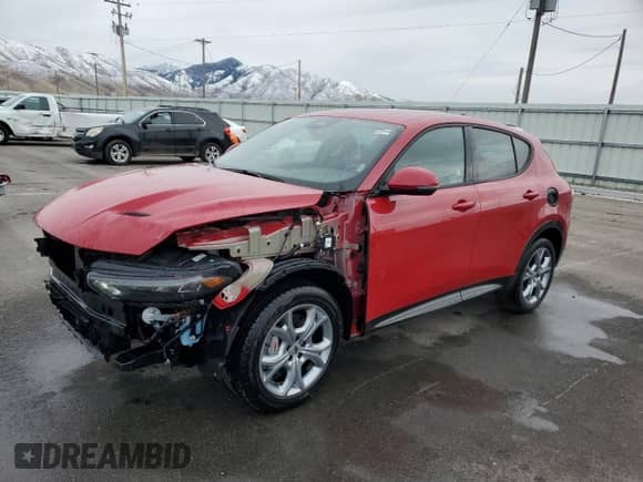 2024 Dodge Hornet R/T z VIN ZACPDFCW1R3A26403, wystawiony jako Copart lot #45891195 z przebiegiem 8 130 mil mil oraz Nie do naprawy • Non repairable. Historia ofert i sprzedaży dostępna na DreamBid. Obrazek 1.