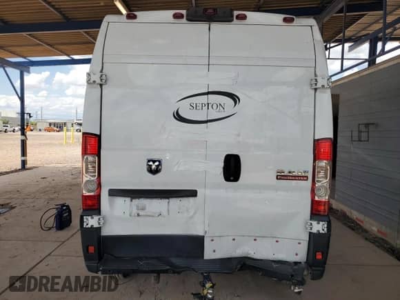 2019 Ram ProMaster Cargo with VIN 3C6TRVBG5KE554212, listed as a Copart auction lot 56341605 with 103,567 mi miles and Salvage title. Bid and sale history available at DreamBid. Image 6.