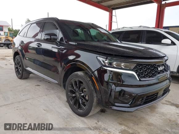 2023 Kia Sorento SX with VIN 5XYRKDLF2PG221001, listed as a IAAI auction lot 43150066 with 35,330 mi miles and . Bid and sale history available at DreamBid. Image 1.