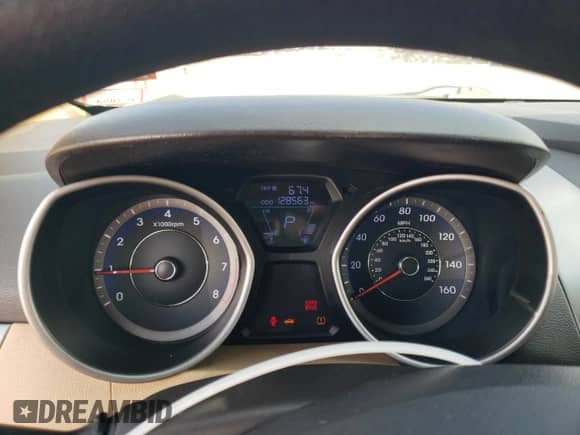 2012 Hyundai Elantra GLS with VIN KMHDH4AE9CU253967, listed as a Copart auction lot 80486015 with 128,563 mi miles and Salvage title. Bid and sale history available at DreamBid. Image 9.