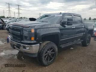 2014 Chevrolet Silverado 1500 LTZ with VIN 3GCUKSEC5EG385357, listed as a Copart auction lot 63868605 with 109,313 mi miles and Salvage title. Bid and sale history available at DreamBid. Image 1.