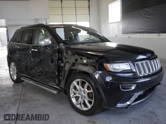 2014 Jeep Grand Cherokee Summit with VIN 1C4RJFJG5EC340768, listed as a Copart auction lot 76582324 with 119,377 mi miles and Salvage title. Bid and sale history available at DreamBid. Image 1.