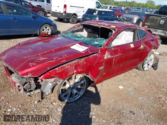2015 Ford Mustang GT with VIN 1FA6P8CF5F5310862, listed as a IAAI auction lot 43261663 with 127,729 mi miles and . Bid and sale history available at DreamBid. Image 2.