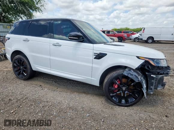 2022 Land Rover Range Rover Sport HST with VIN SALWS2RUXNA217748, listed as a Copart auction lot 59335655 with 33,428 mi miles and Salvage title. Bid and sale history available at DreamBid. Image 4.