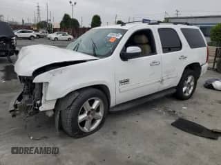2014 Chevrolet Tahoe LT with VIN 1GNSCBE00ER102560, listed as a Copart auction lot 60683505 with Not provided miles and Salvage title. Bid and sale history available at DreamBid. Image 1.