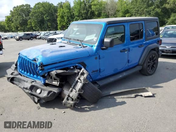 2023 Jeep Wrangler Sport S with VIN 1C4HJXDG7PW677814, listed as a Copart auction lot 67802085 with 28,546 mi miles and Salvage title. Bid and sale history available at DreamBid. Image 1.