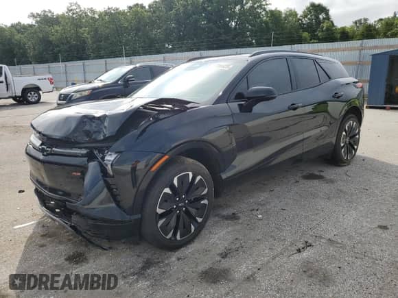 2024 Chevrolet Blazer EV eAWD RS z VIN 3GNKDCRJ0RS140167, wystawiony jako Copart lot #60986925 z przebiegiem 15 910 mil mil oraz Szkoda całkowita • Salvage title. Historia ofert i sprzedaży dostępna na DreamBid. Obrazek 1.