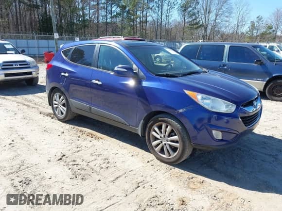 2012 Hyundai Tucson GLS with VIN KM8JU3AC9CU530253, listed as a IAAI auction lot 41677093 with 203,025 mi miles and . Bid and sale history available at DreamBid. Image 1.