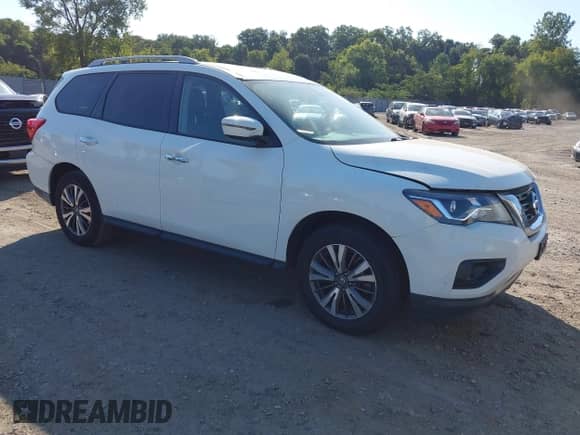 2017 Nissan Pathfinder SV with VIN 5N1DR2MMXHC907991, listed as a IAAI auction lot 43149399 with 85,553 mi miles and . Bid and sale history available at DreamBid. Image 1.