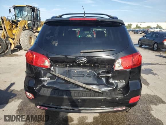 2009 Hyundai Santa Fe SE with VIN 5NMSH13E49H278329, listed as a Copart auction lot 62864215 with 192,195 mi miles and Salvage title. Bid and sale history available at DreamBid. Image 6.