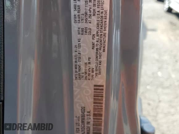 2021 Jeep Wrangler Unlimited Willys с VIN 1C4HJXDGXMW804020, выставлен на аукционе Copart как лот 68972825 с пробегом 27 442 миль миль и Списание • Salvage title. История ставок и продаж доступна на DreamBid. Изображение 12.