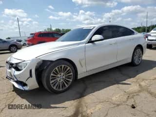 2015 BMW 4 Series 435i xDrive z VIN WBA4B3C56FGV48649, wystawiony jako Copart lot #59257055 z przebiegiem 131 509 mil mil oraz Czysty tytuł • Clean title. Historia ofert i sprzedaży dostępna na DreamBid. Obrazek 1.