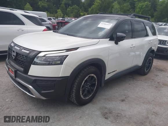 2024 Nissan Pathfinder Rock Creek with VIN 5N1DR3BD8RC204433, listed as a IAAI auction lot 42481327 with 17,206 mi miles and . Bid and sale history available at DreamBid. Image 2.