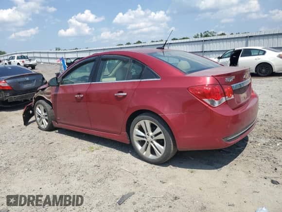 2012 Chevrolet Cruze LTZ with VIN 1G1PH5SC6C7351401, listed as a Copart auction lot 62595925 with 140,063 mi miles and Salvage title. Bid and sale history available at DreamBid. Image 2.