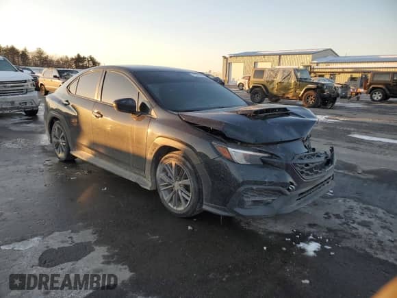 2023 Subaru WRX with VIN JF1VBAA65P9823639, listed as a Copart auction lot 41861455 with 21,990 mi miles and Salvage title. Bid and sale history available at DreamBid. Image 4.