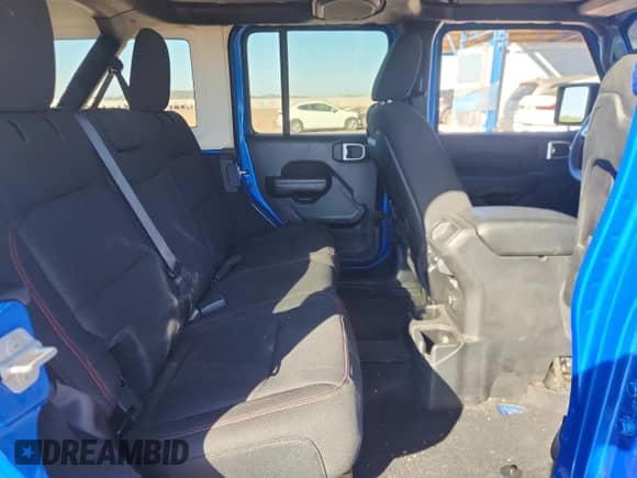 2021 Jeep Wrangler Unlimited Rubicon with VIN 1C4HJXFN4MW756669, listed as a Copart auction lot 82601605 with 25,554 mi miles and Salvage title. Bid and sale history available at DreamBid. Image 10.