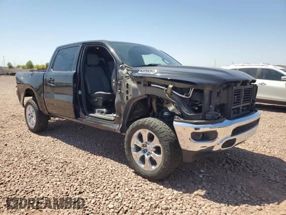 2021 Ram 1500 Big Horn with VIN 1C6RREFM7MN712008, listed as a Copart auction lot 52767385 with 122,906 mi miles and Salvage title. Bid and sale history available at DreamBid. Image 4.