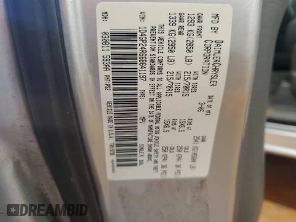 2006 Dodge Grand Caravan SE с VIN 1D4GP24R66B641197, выставлен на аукционе Copart как лот 70462715 с пробегом 140 763 миль миль и Списание • Salvage title. История ставок и продаж доступна на DreamBid. Изображение 13.