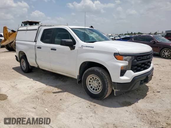 2024 Chevrolet Silverado 1500 Work Truck with VIN 1GCRAAED8RZ284508, listed as a Copart auction lot 65222185 with 17,575 mi miles and Salvage title. Bid and sale history available at DreamBid. Image 4.