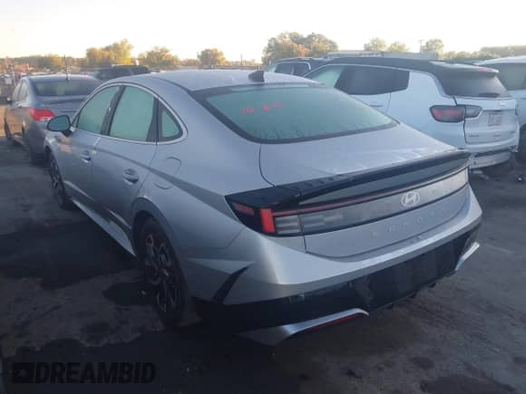 2025 Hyundai Sonata SEL with VIN KMHL64JA9SA468974, listed as a IAAI auction lot 43492347 with 13,050 mi miles and . Bid and sale history available at DreamBid. Image 3.